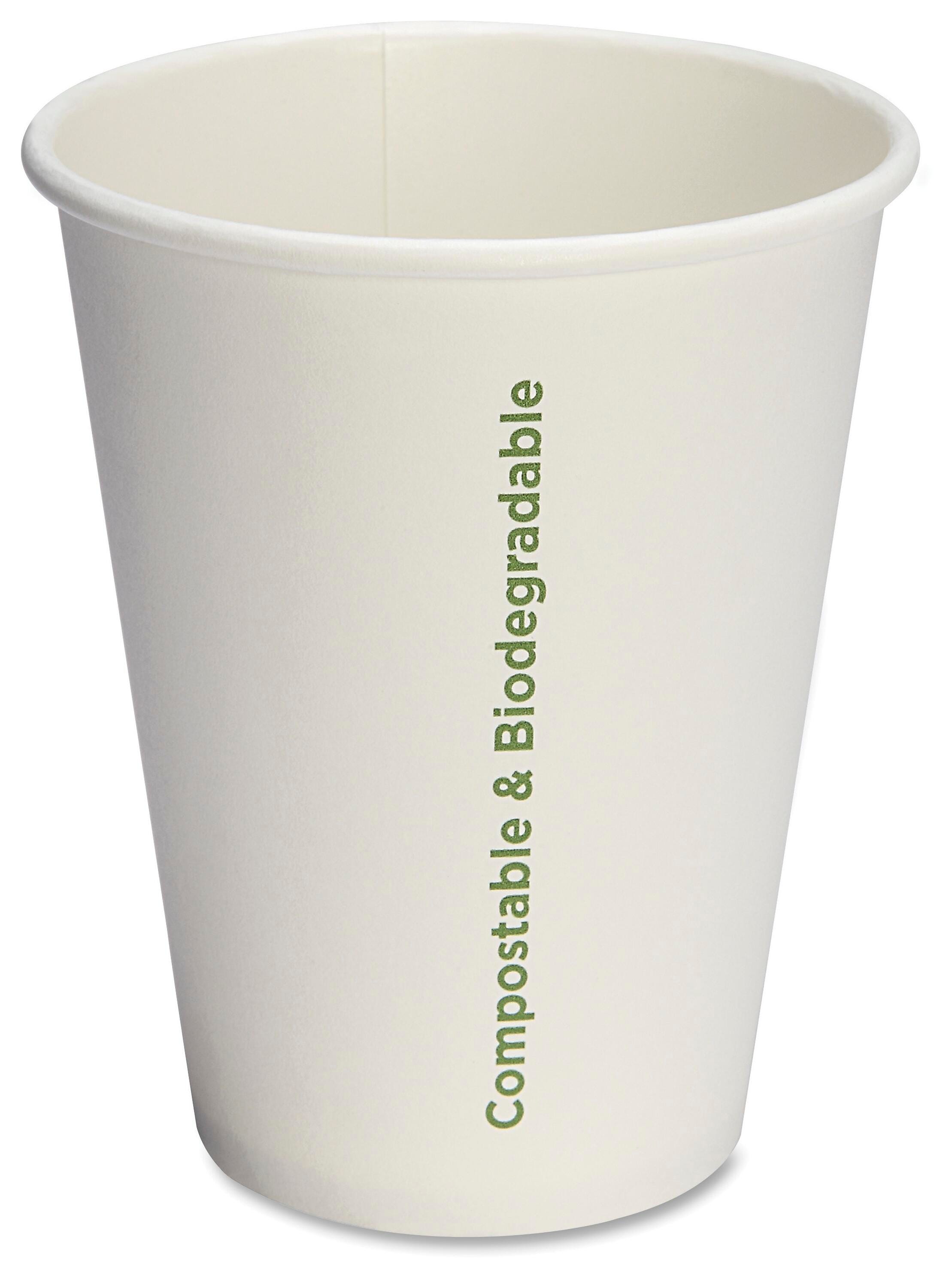 Genuine Joe Compostable Paper Cups, 12 oz, White, 20 Per Pack, Item Number 1536976